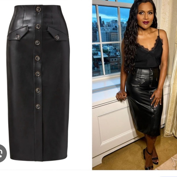 BARRIE VEGAN LEATHER SKIRT - Picture 2 of 8